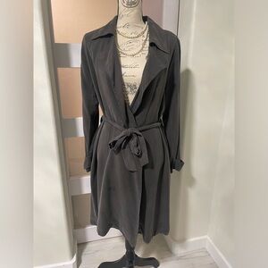 Laju Los Angeles Olive Green Tencel Longline
Waist Tie Jacket SZ Mediu…